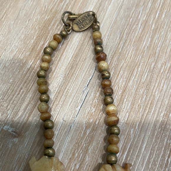 Vintage Miriam Haskell carved elephant necklace - Picture 9 of 12